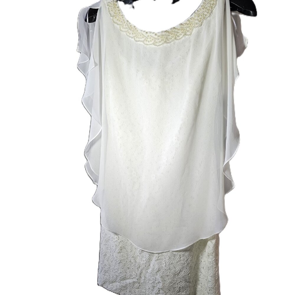 Studio One White Casual Dress Size 6 NWT